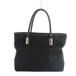 Gucci Handbag Tote Canvas Leather Black
